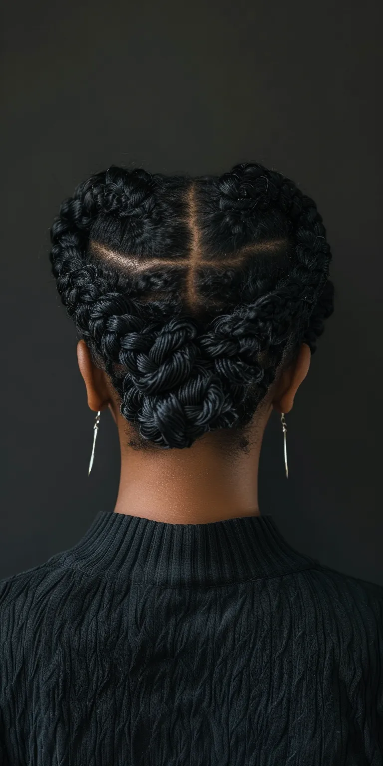 black natural hairstyles French twist, Hair twists, Historical Christian hairstyles, Finger wave, Cornrows