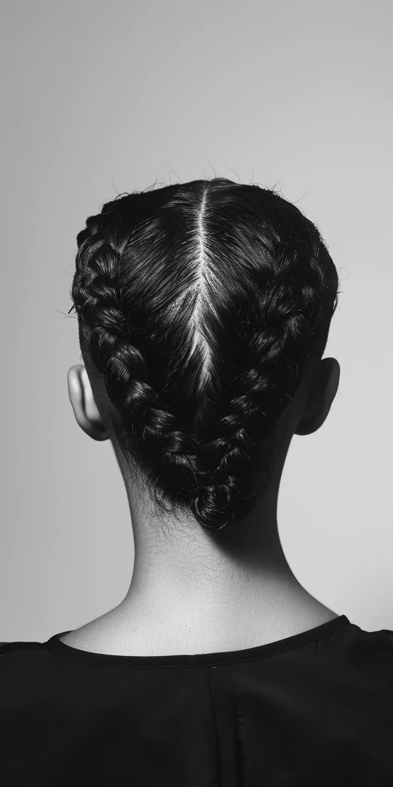 short braided hairstyles Chignon, French twist, braid, Milkmaid Updo