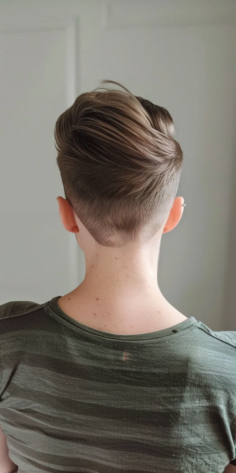 high fade hairstyle Short brush cut, Pompadour, Asymmetric Professional Tonsure