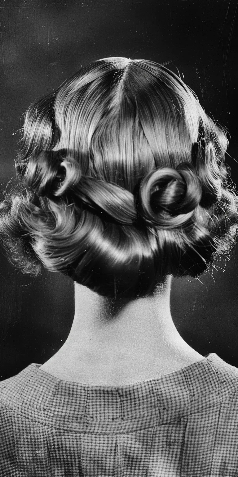 1930s hairstyles Chignon, Finger wave, Milkmaid braid, Updo, Historical Christian