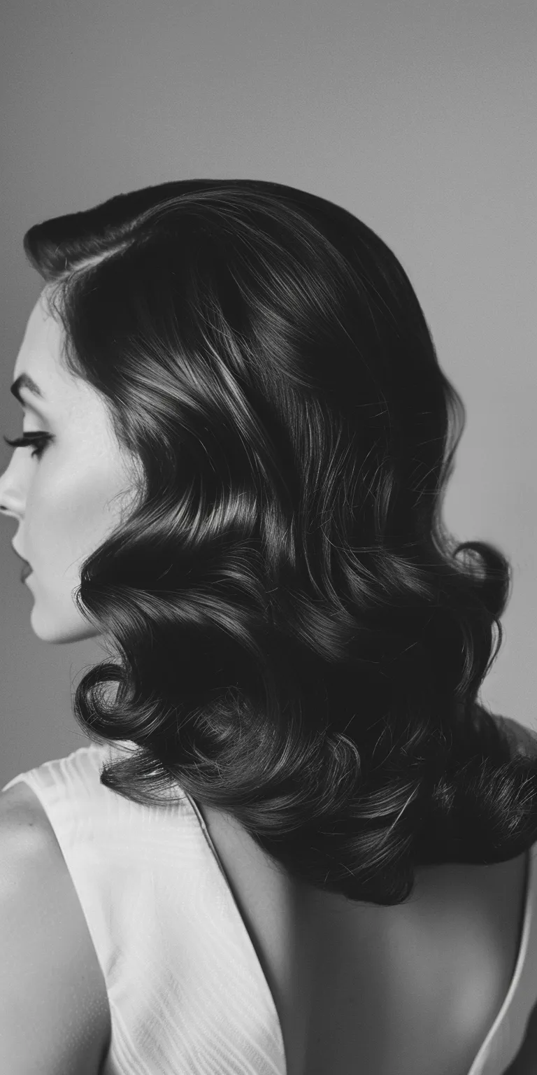 1920s hairstyles for long hair Finger wave, Milkmaid braid, Victory rolls, Pin-up styles, Kiss curl