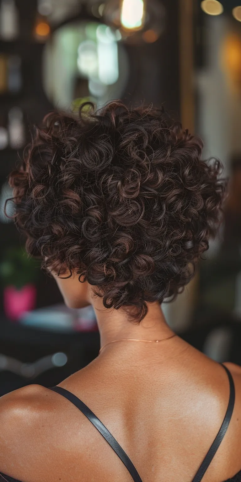 hair styles for short curly Digital perm, Kinky hair, Curly Ringlets, Updo