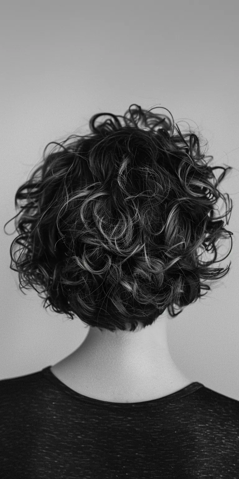 curly hair styles Digital perm, Ringlets, Asymmetric cut, Curly hair, Short brush cut