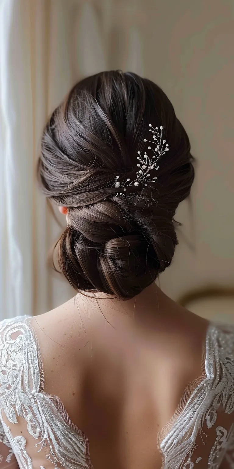 simple wedding hairstyles Chignon, Updo, French twist, Waterfall braids, Ballerina bun