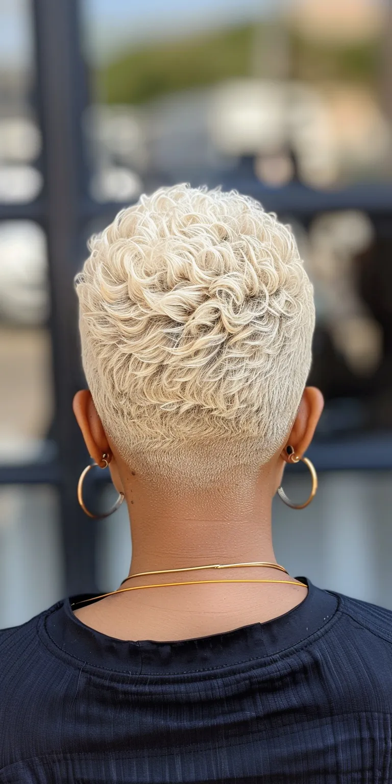 short blonde haircuts Asymmetric cut, Short brush Pixie Mohawk, French twist