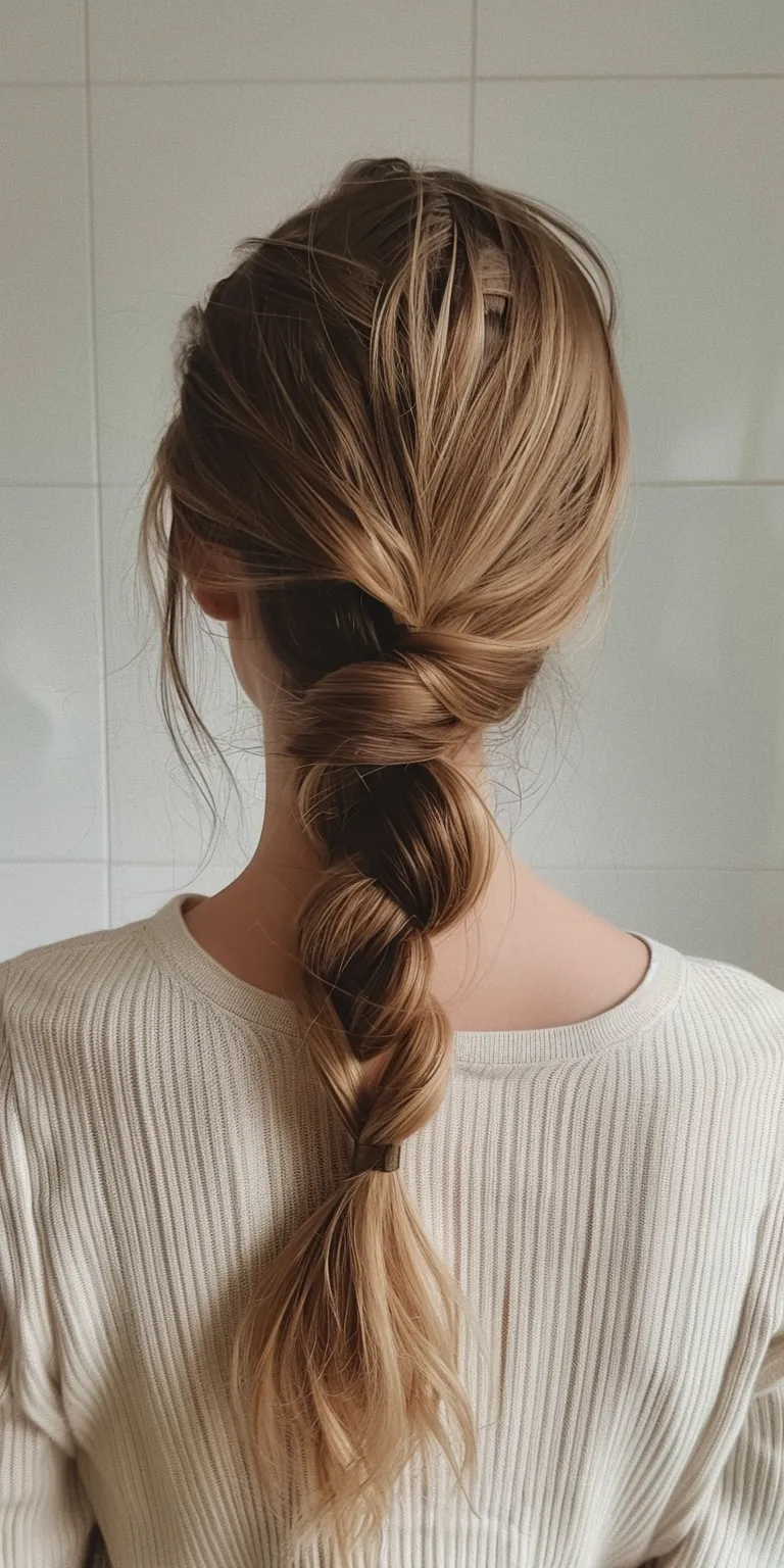 easy ponytail hairstyles Braid, Waterfall braids, French braid, Boho Updo