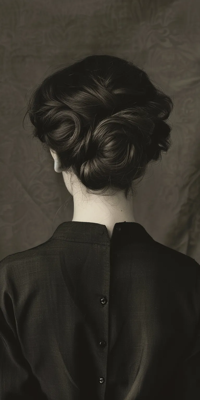 haircuts for oval faces Chignon, Updo, French twist, Finger wave, Japanese women's hairstyles