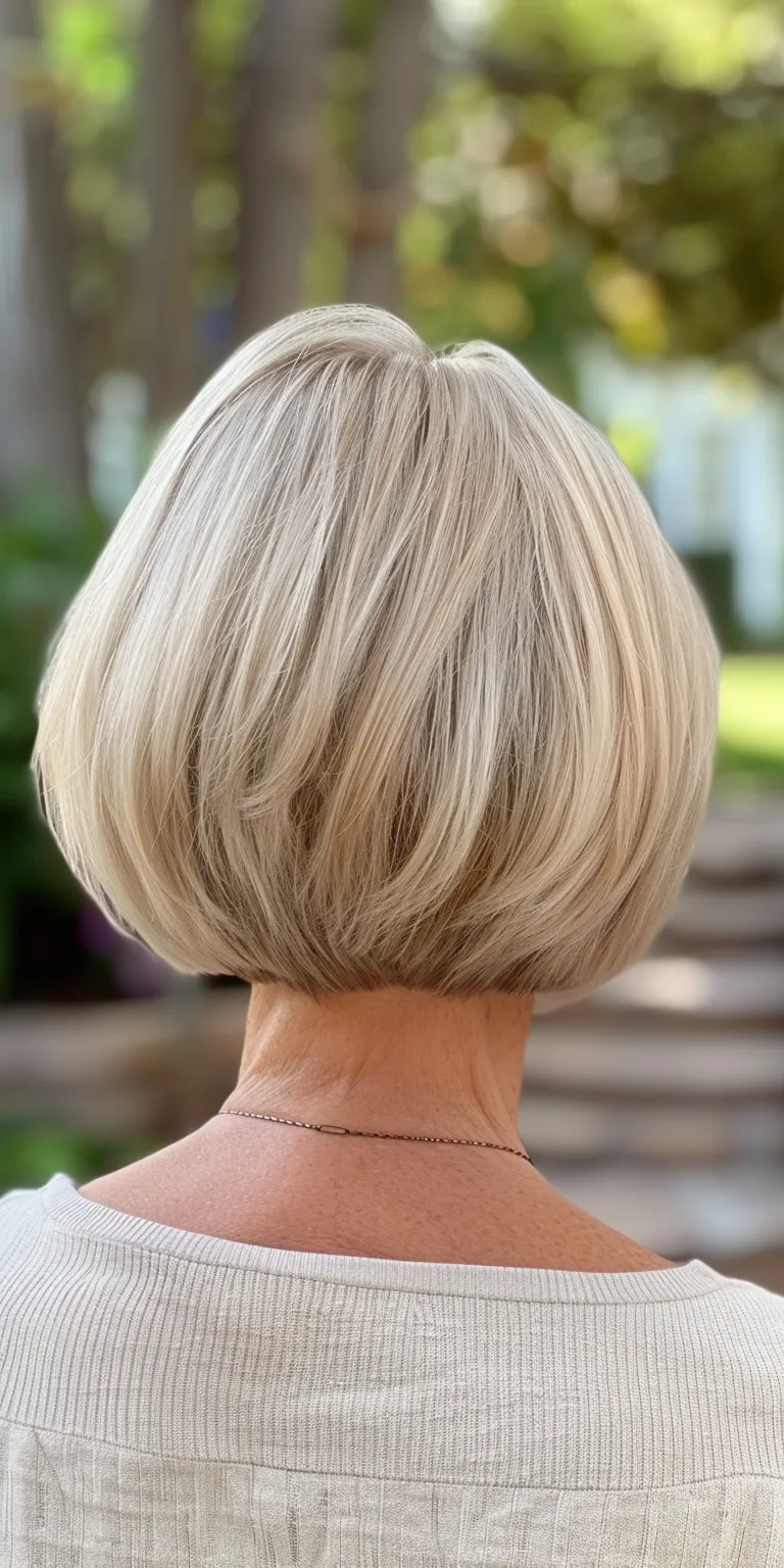 short bob with fringe Asymmetric cut, Short brush Bob Pixie Stacked