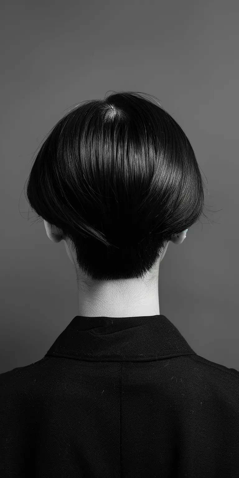 vcut hair style Asymmetric cut, Chignon, Japanese women's hairstyles, Tonsure, Pompadour