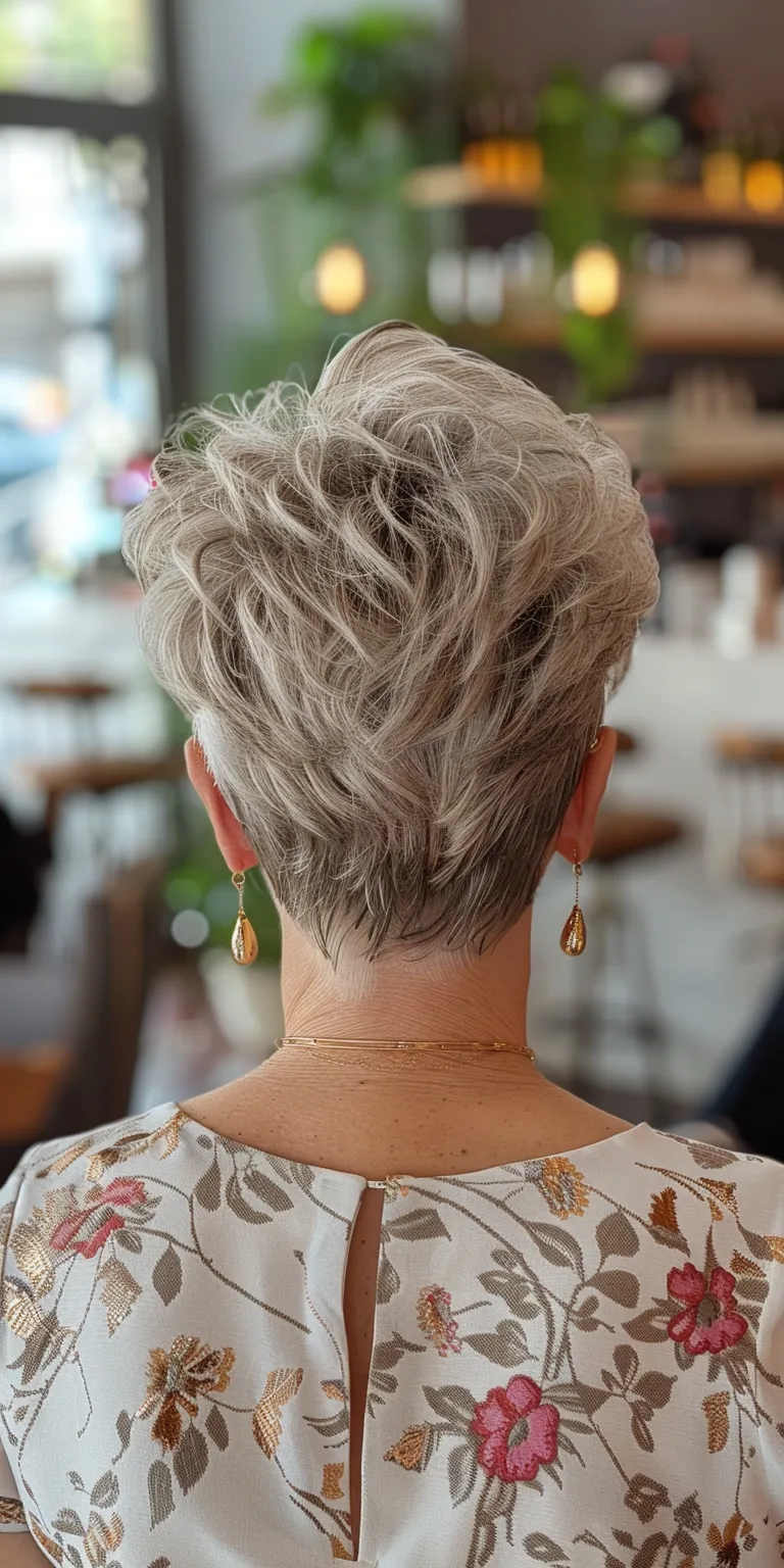 cute short haircuts for women Asymmetric cut, Short brush Digital perm, Pixie Butterfly haircut