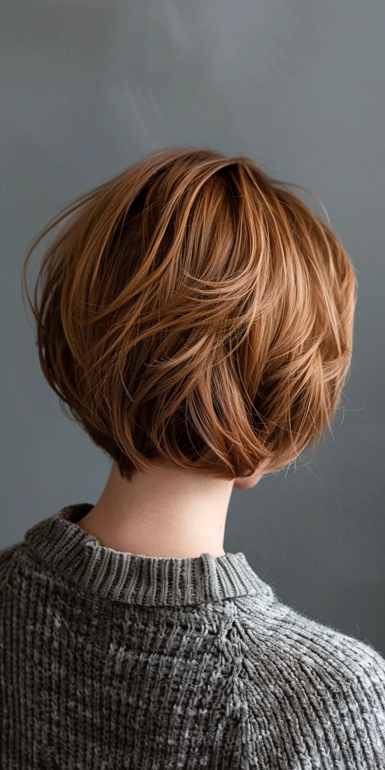 short layered hairstyles Asymmetric cut, Short brush Butterfly haircut, Bob Pixie cut