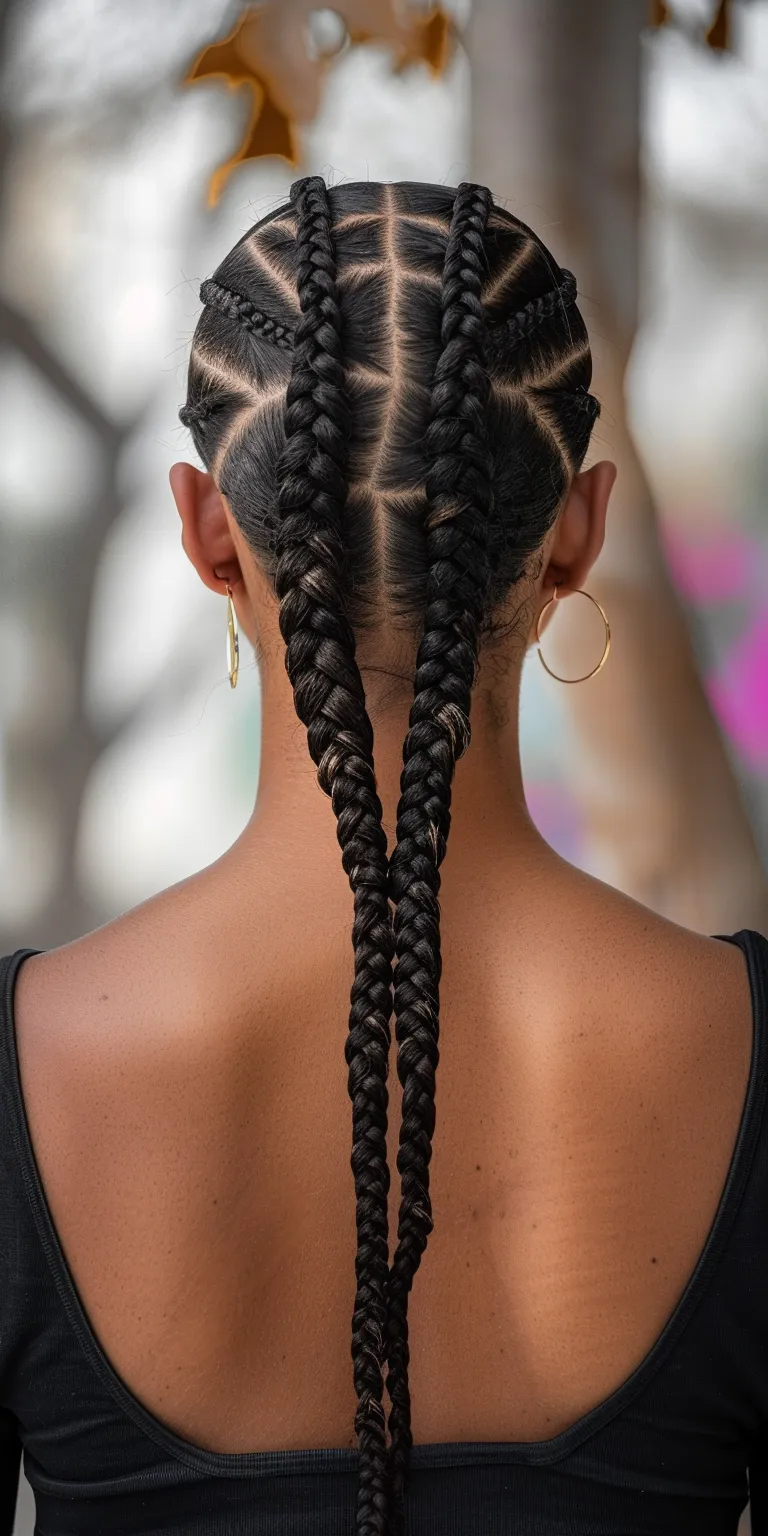 cornrow braids ponytail Hair twists, Waterfall braids, French twist, Cornrows, Boho