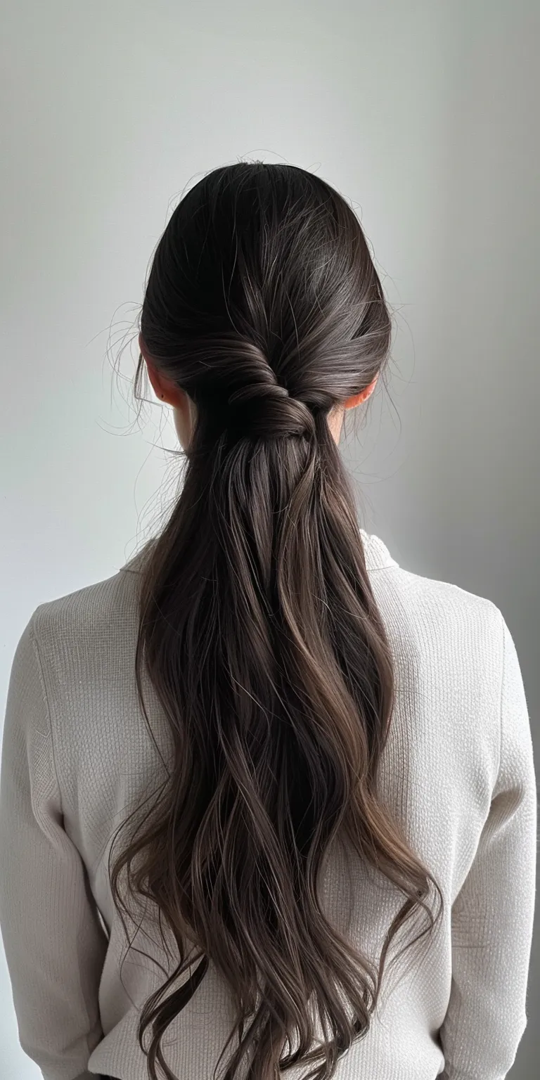 half ponytail Waterfall braids, Updo, Braid, French braid, twist