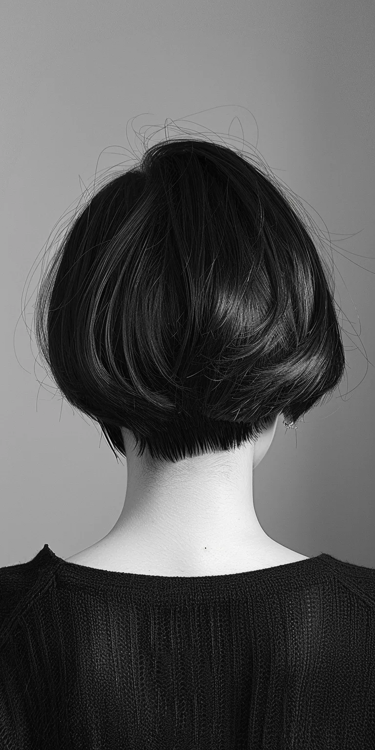 style cuts Asymmetric cut, Chignon, Japanese women's hairstyles, Tonsure, Updo