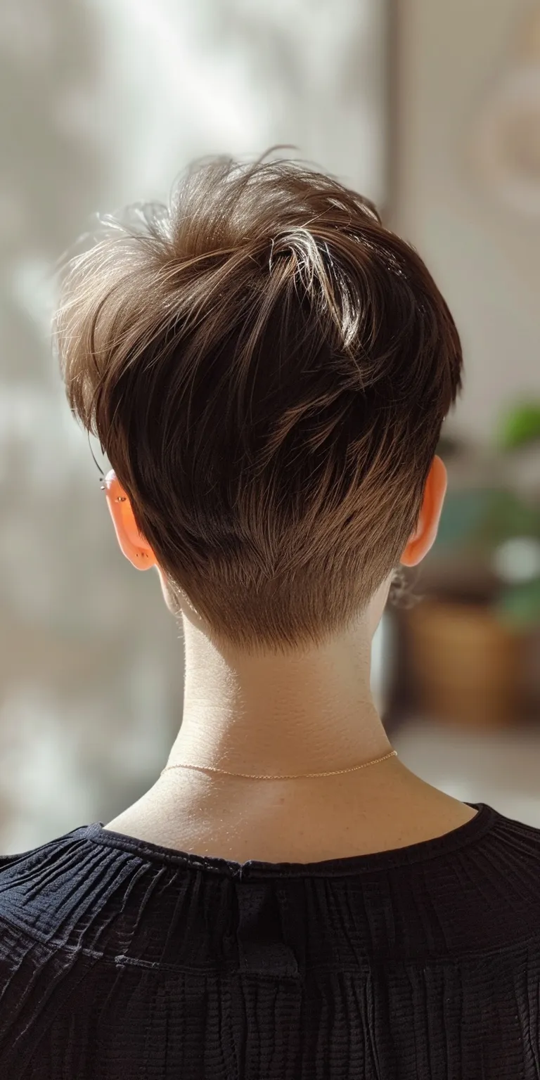 cute short haircuts Asymmetric cut, Short brush Pompadour, Tonsure, Butterfly haircut