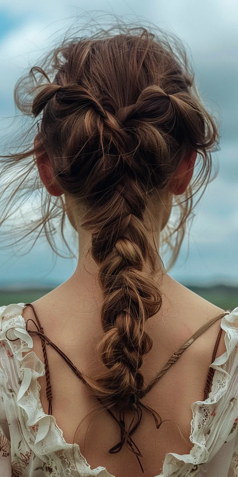 western hairstyle Milkmaid braid, French Braid, Boho braids, Waterfall braids