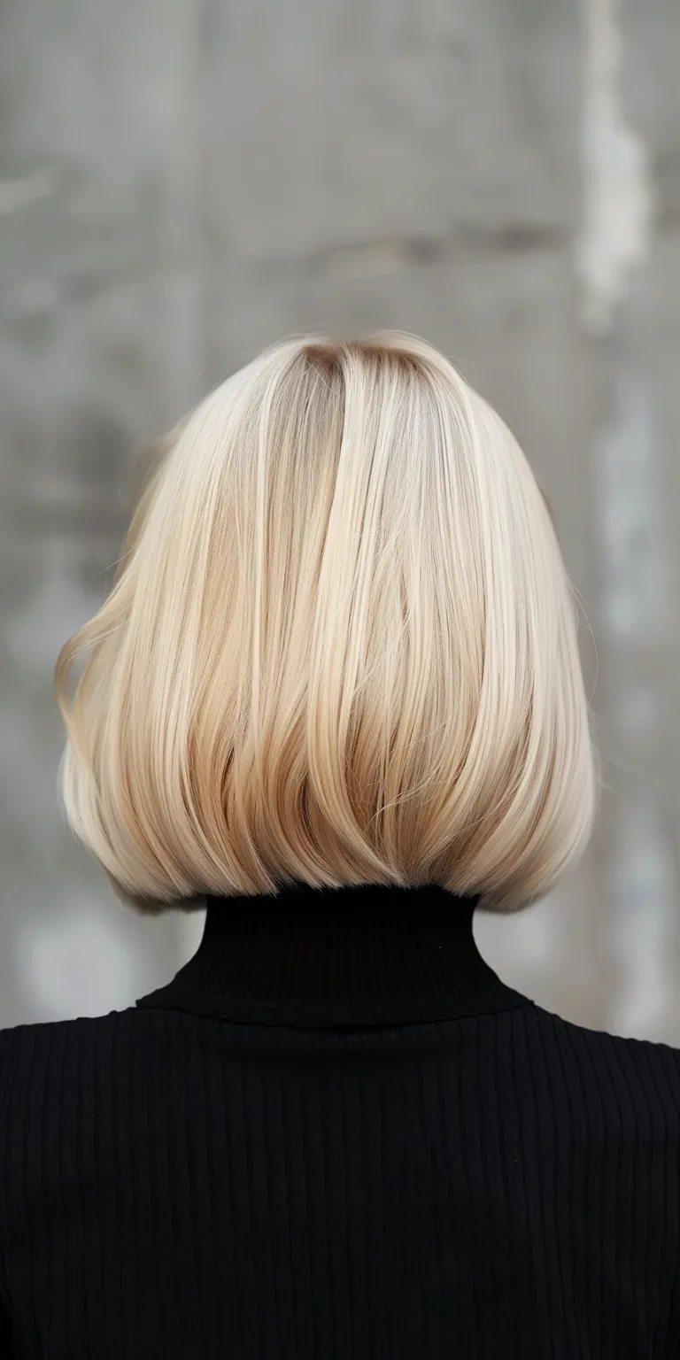 blonde bob haircuts Asymmetric cut, Bob Layered hair, Stacked bob, Bouffant