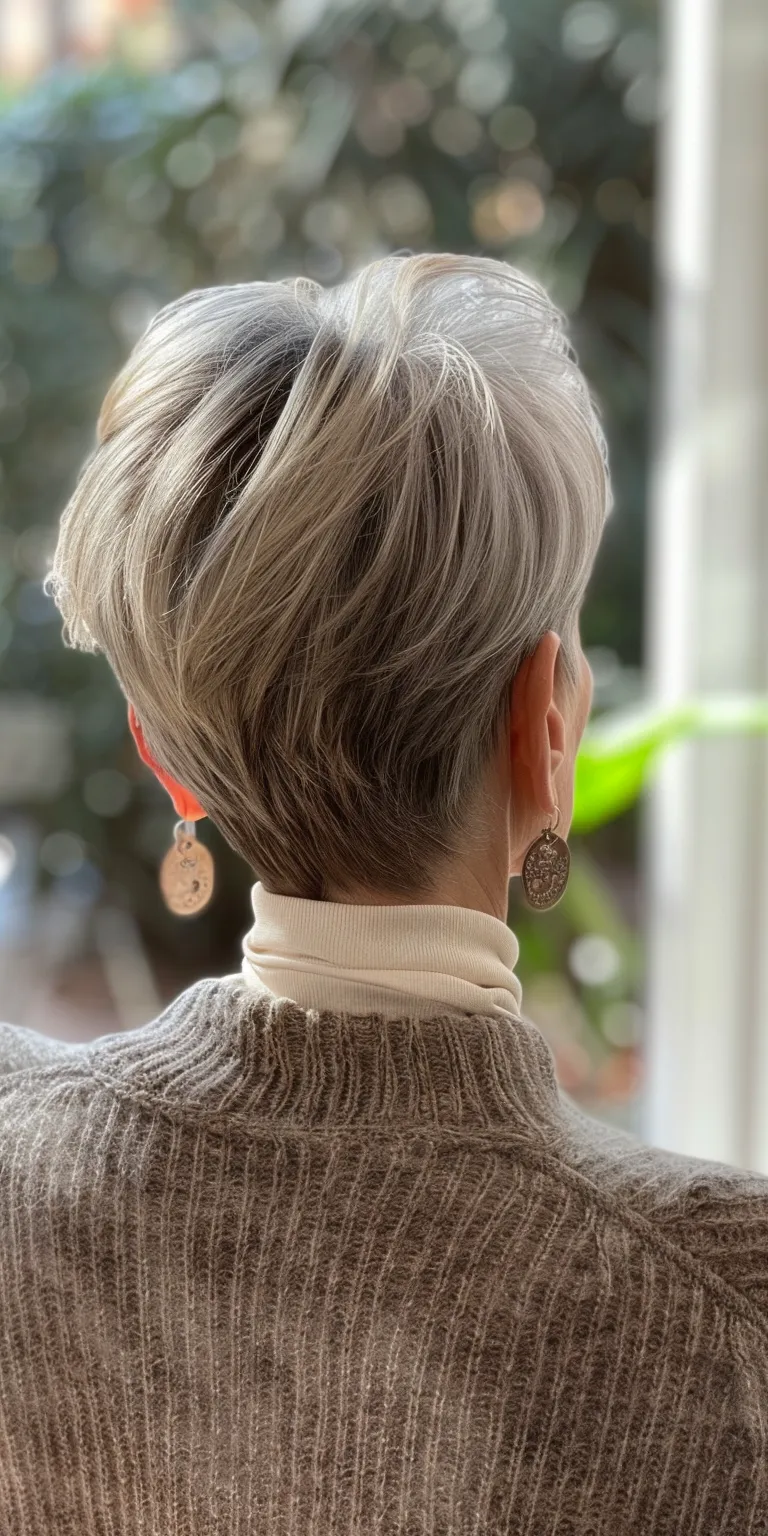 pixie haircuts for older women Asymmetric cut, Short brush Pixie Updo, Butterfly haircut