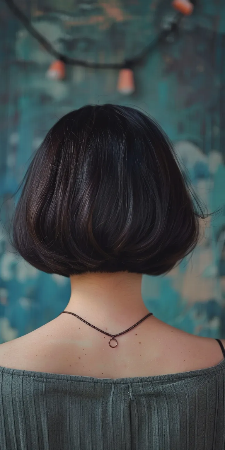 aesthetic hairstyles Bob cut, Asymmetric Butterfly haircut, Japanese women's hairstyles, Short brush cut