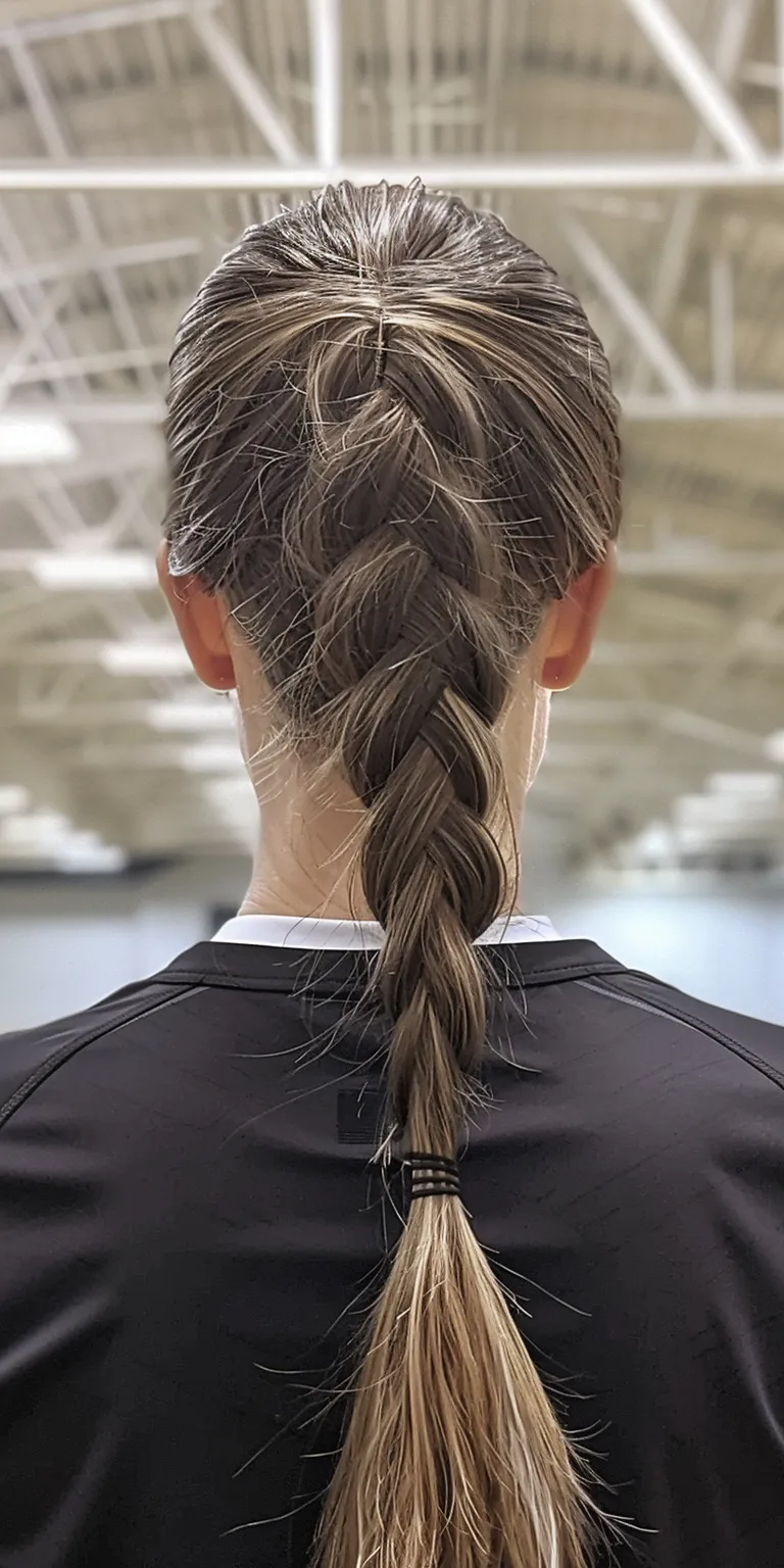 volleyball hairstyles French braid, twist, Braid, Waterfall braids, Updo