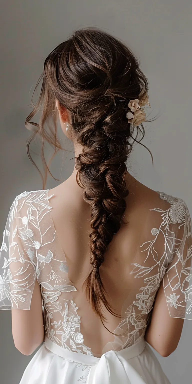 ponytail hairstyles Waterfall braids, French braid, Boho Milkmaid Braid