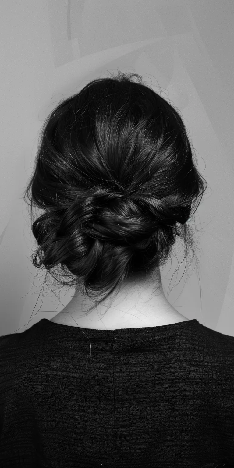 hair styles and  Chignon, French braid, Milkmaid Updo, twist