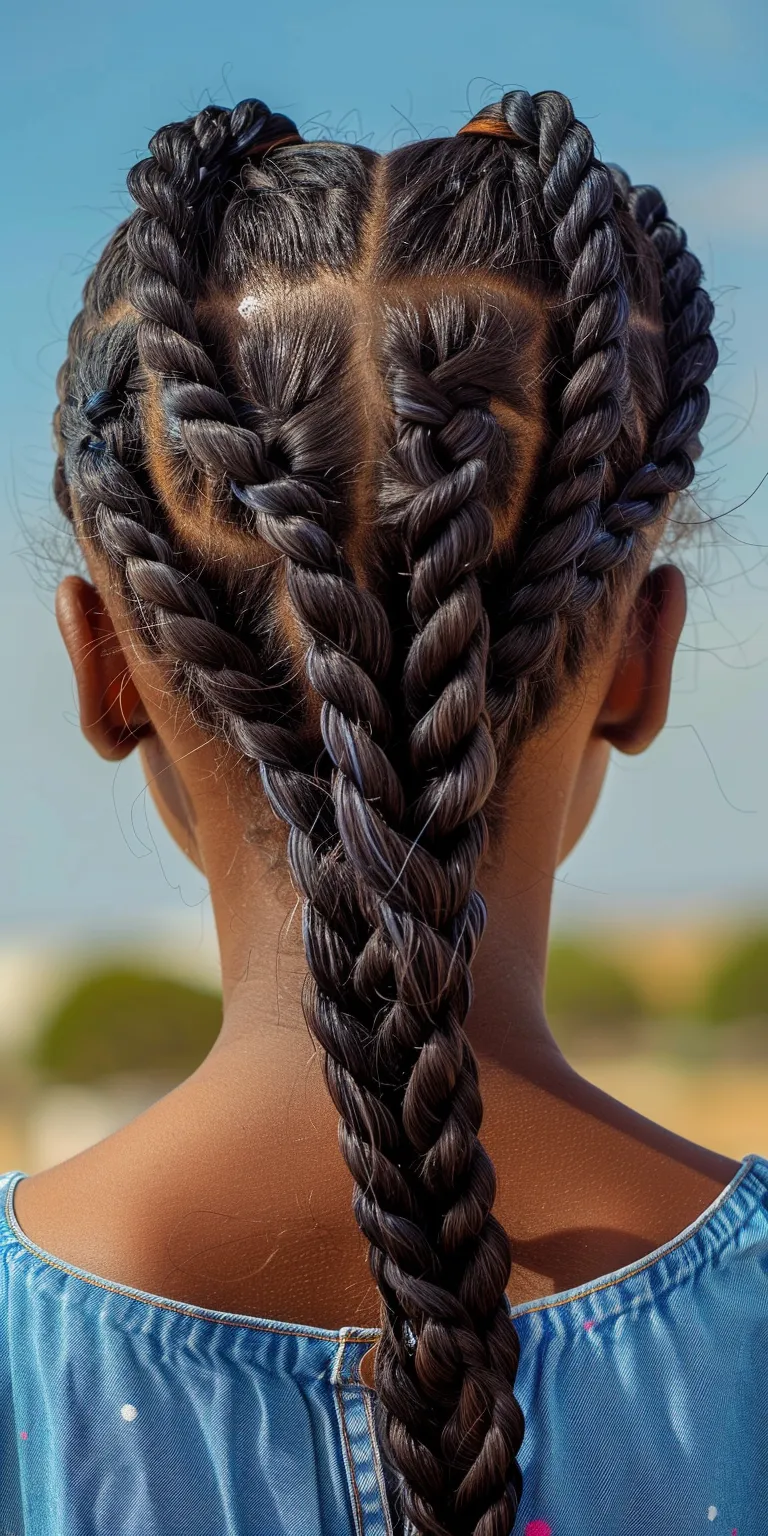 protective hairstyles for natural hair Waterfall braids, Hair twists, Boho Braid, Cornrows