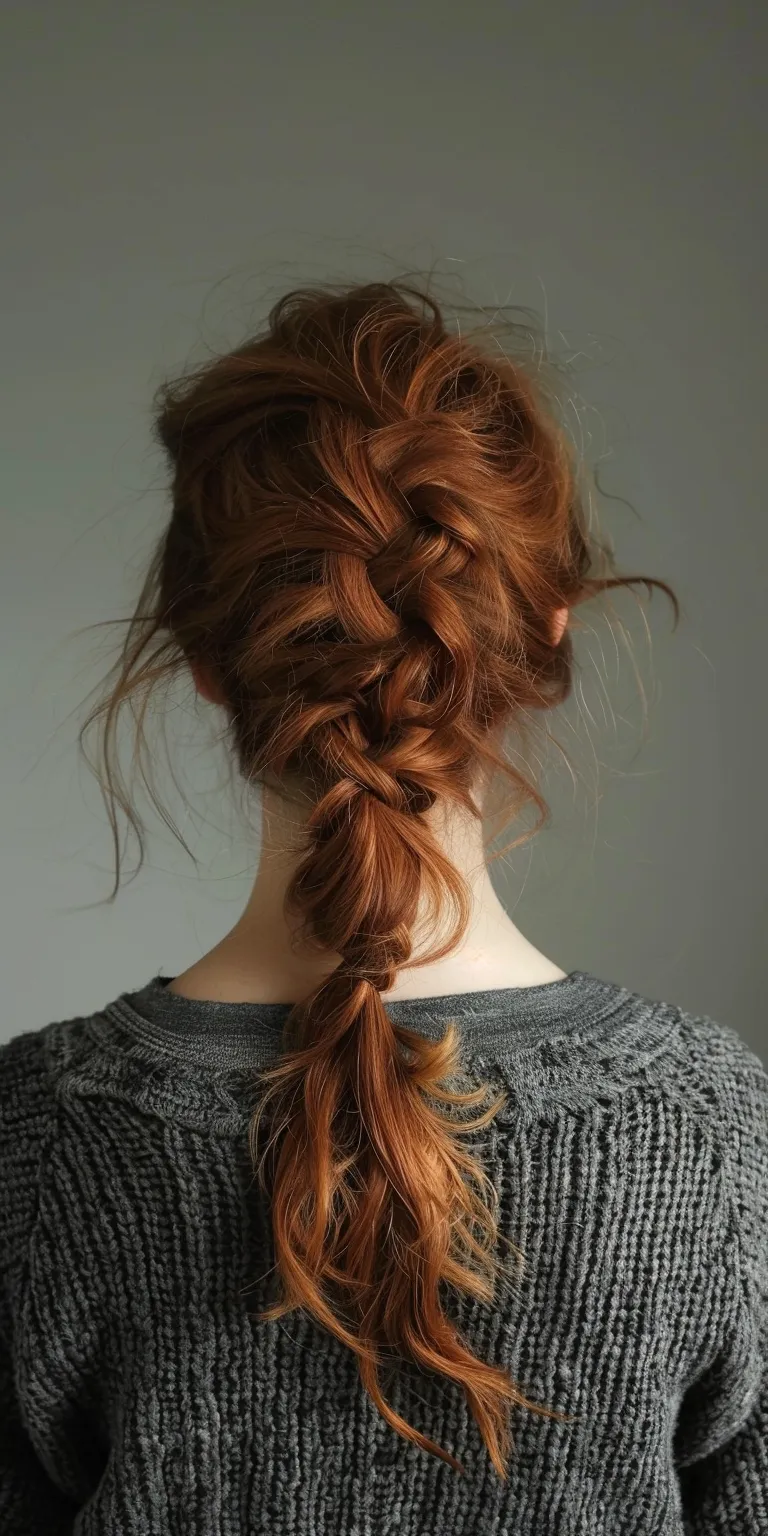 hairstyles for thick frizzy hair French braid, Braid, Waterfall braids, Milkmaid Boho braids