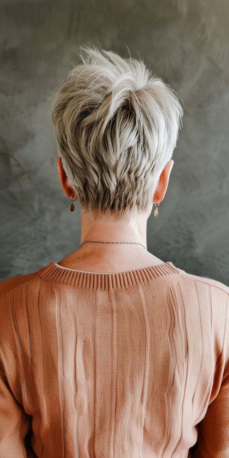 short pixie haircuts Asymmetric cut, Short brush Pixie Tonsure, Layered hair