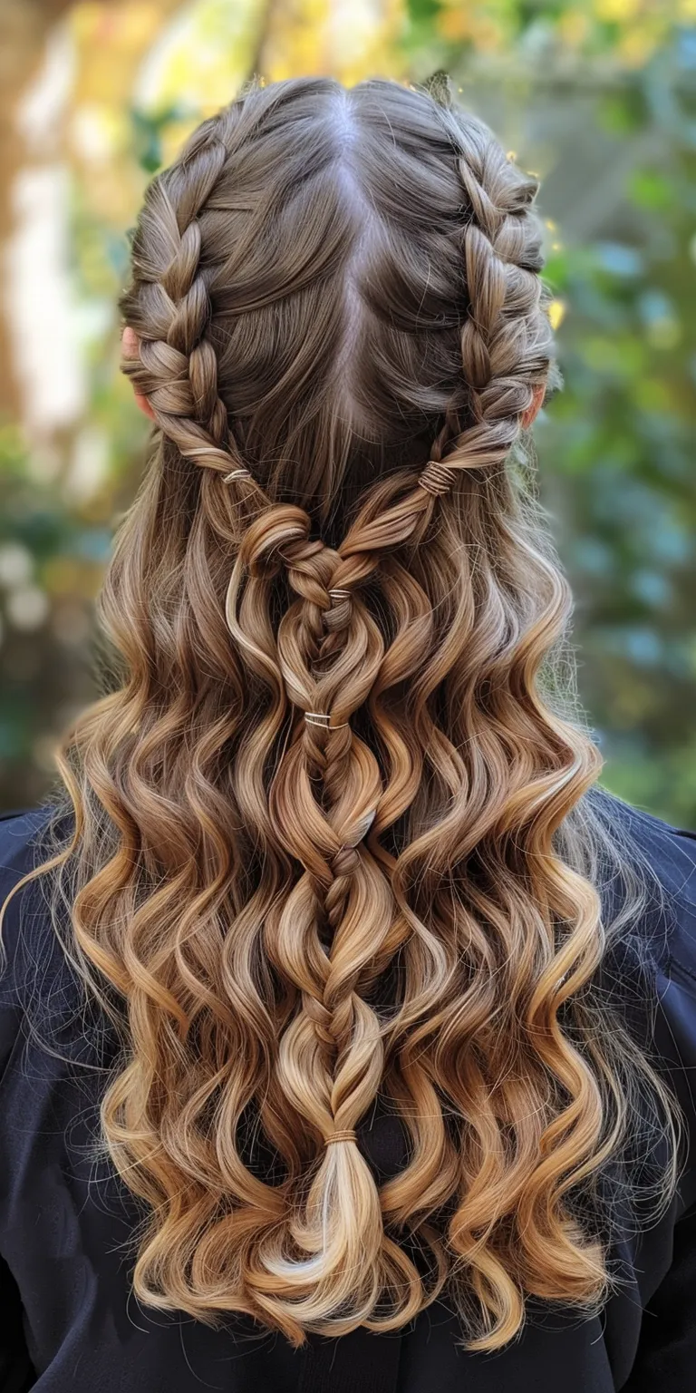 braids with curls at the end Waterfall braids, Boho French braid, Braid, Hair twists