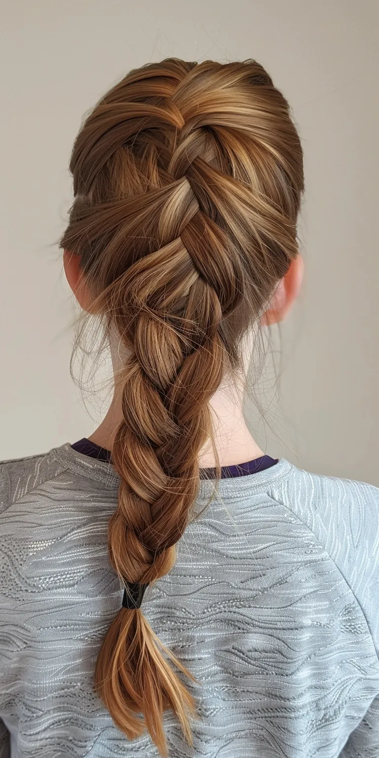 simple braid hairstyles French braid, Waterfall braids, Braid, twist, Updo