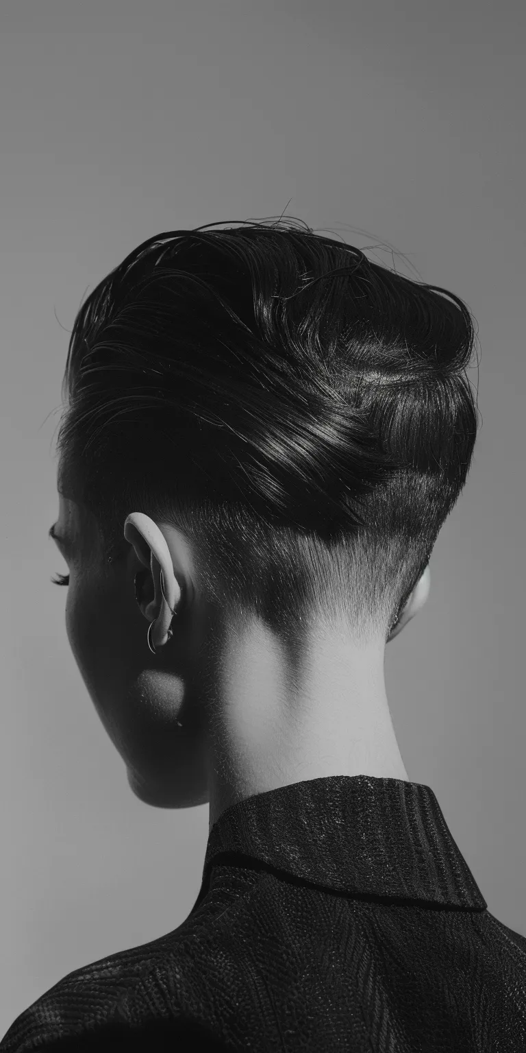 haircuts for straight hair Pompadour, Asymmetric cut, Chignon, Updo, French twist