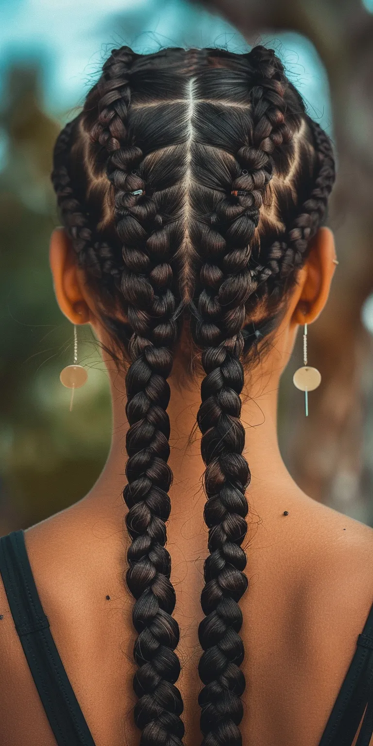 double dutch braids Boho braids, Waterfall Hair twists, Cornrows, Braid