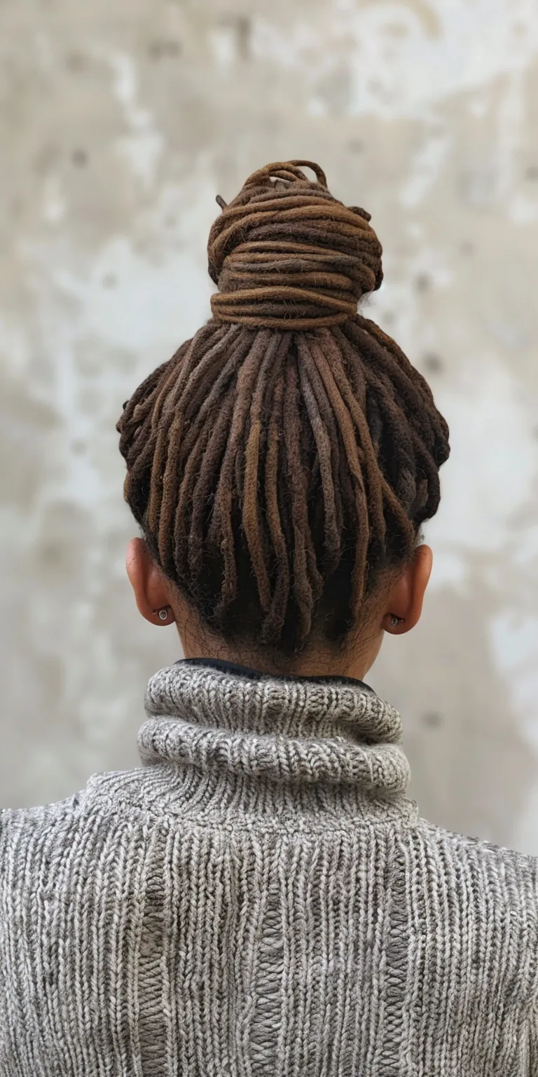 simple dreadlocks hairstyles French twist, Hair twists, Layered hair, Updo, Stacked bob