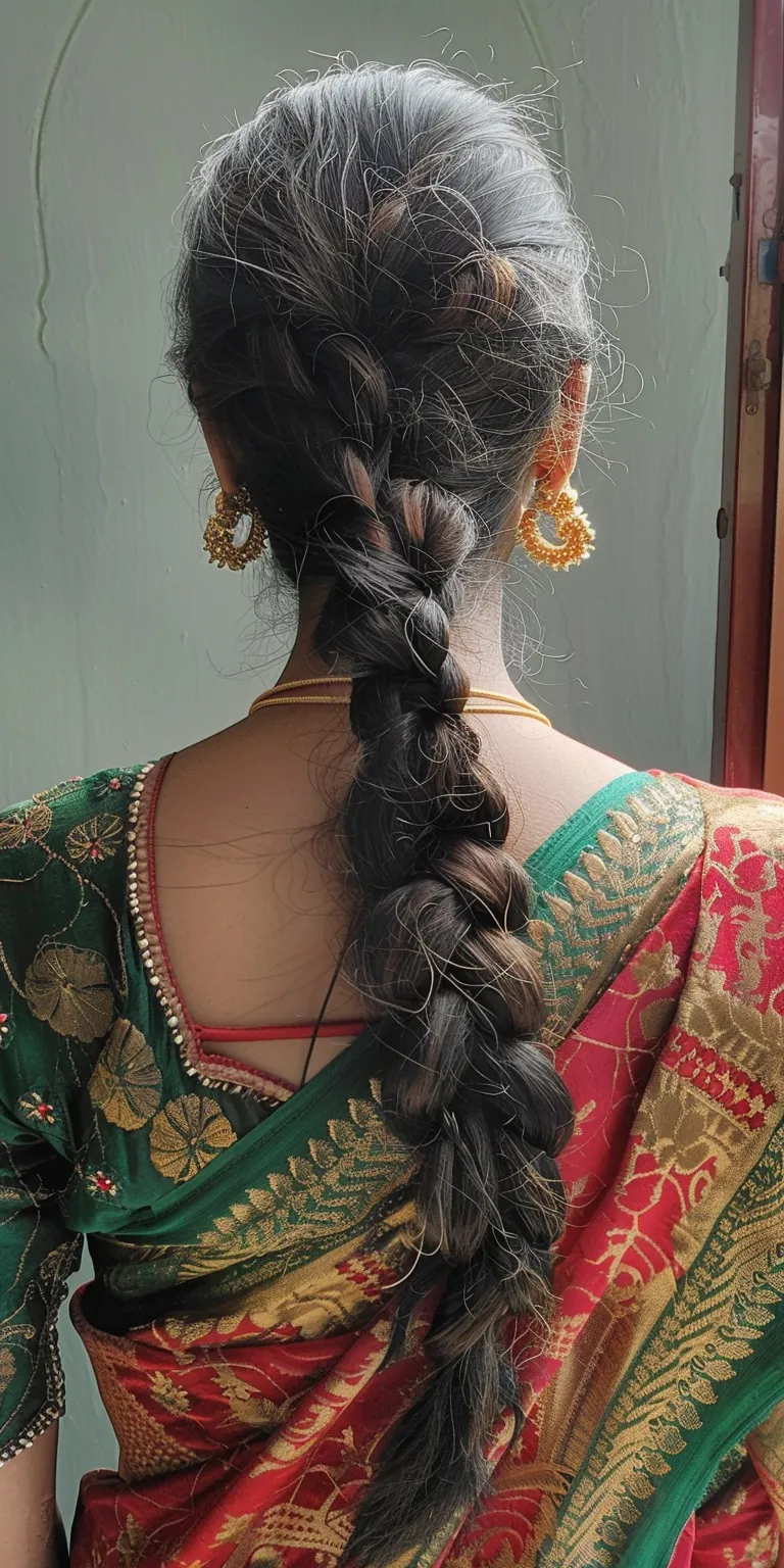 indian hair styles Milkmaid braid, Digital perm, Braid, Layered hair, Hair twists