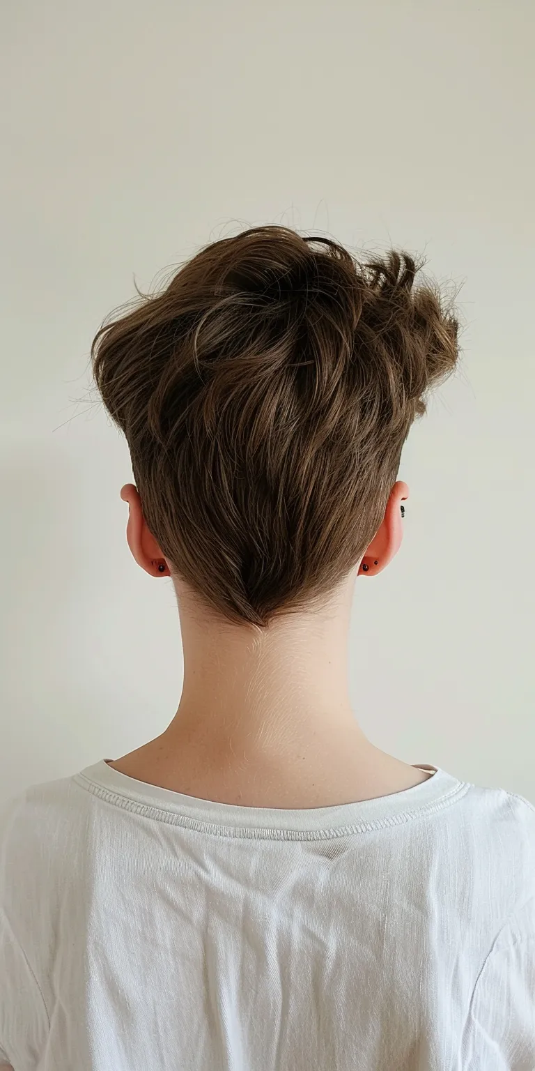 vcut hair style Asymmetric cut, Updo, Chignon, Short brush French twist