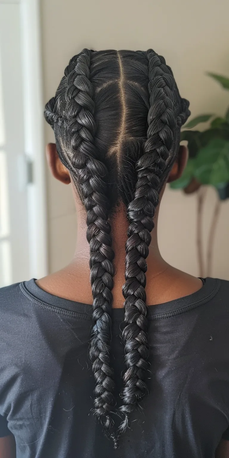 knotless goddess braids Waterfall braids, Hair twists, French twist, Boho braid