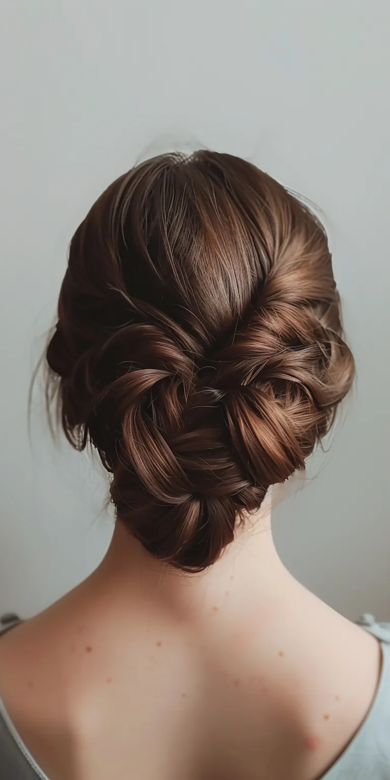 fun hairstyles Updo, Milkmaid braid, Chignon, French twist, Waterfall braids