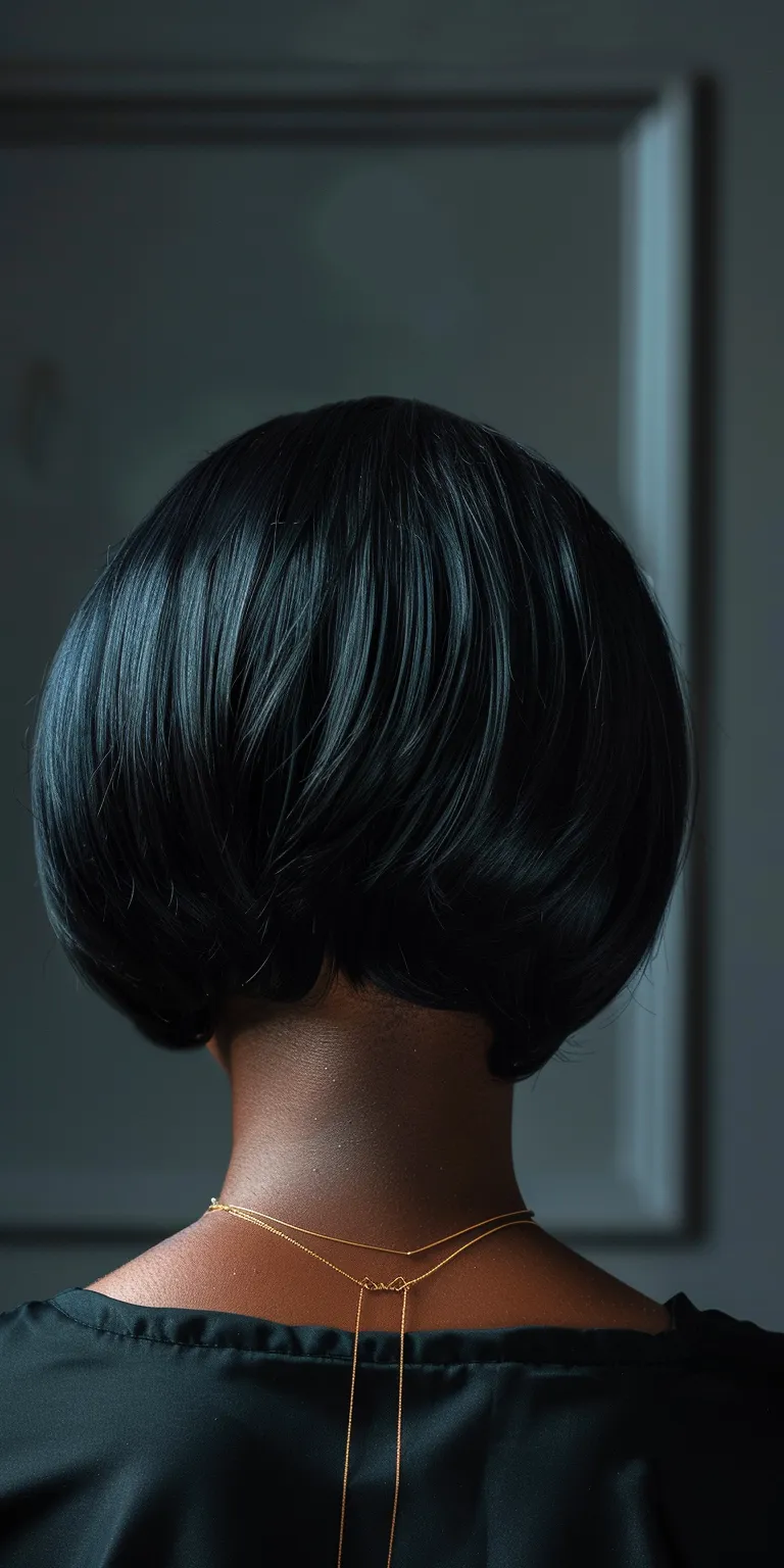 black hairstyles Asymmetric cut, Finger wave, Pompadour, Chignon, Bouffant