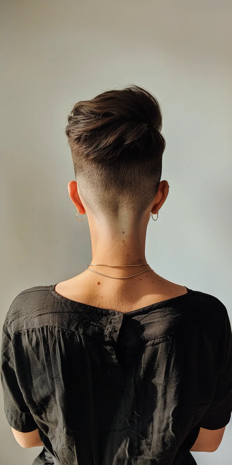 skin fade haircuts Asymmetric cut, Pompadour, Short brush Tonsure, Butterfly haircut