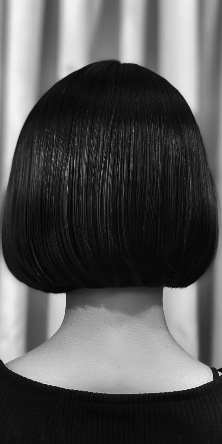 bobcut hair style Asymmetric cut, Bob Chignon, Finger wave, Stacked bob