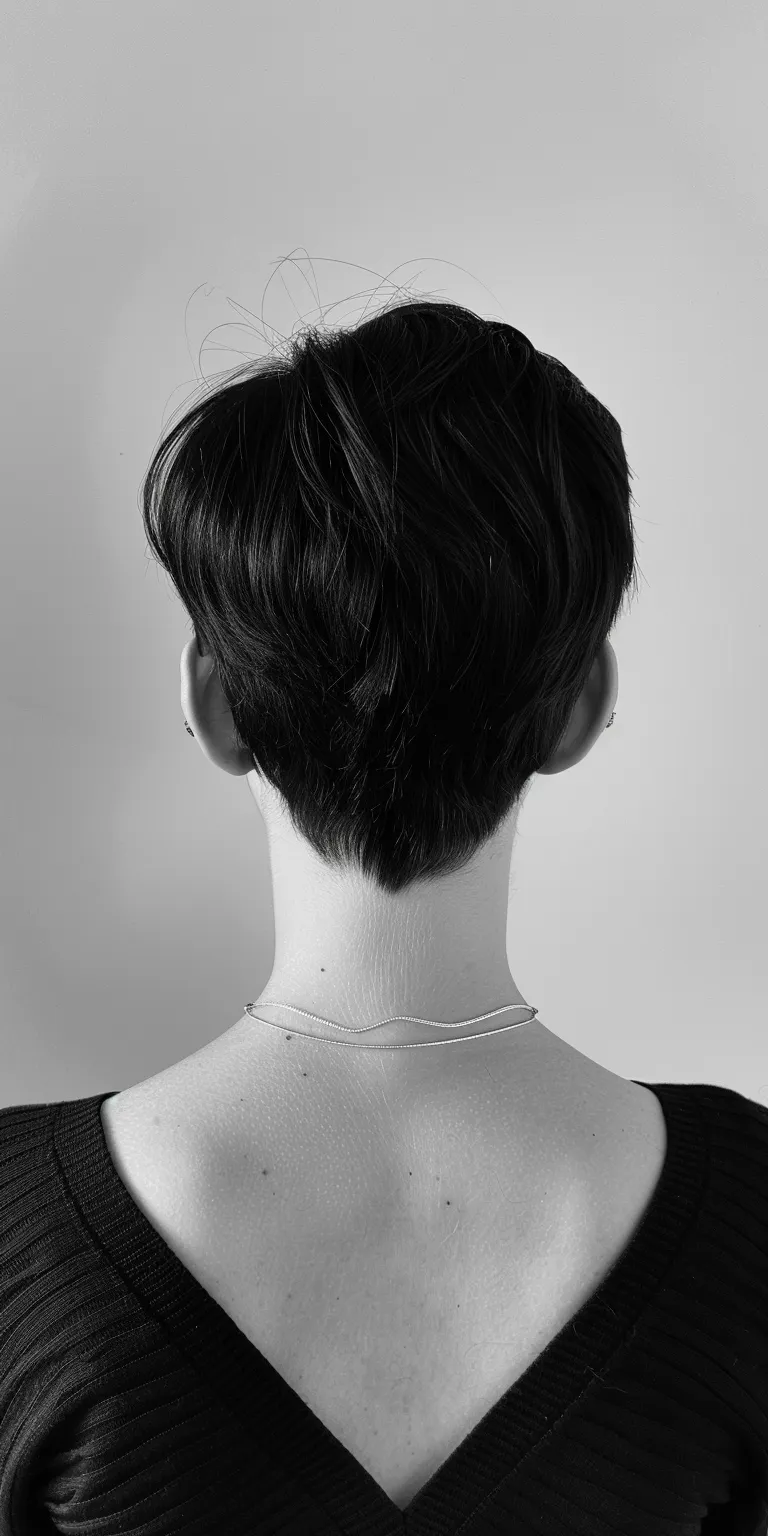 types of haircuts female Asymmetric cut, Short brush Chignon, Pompadour, Pixie cut