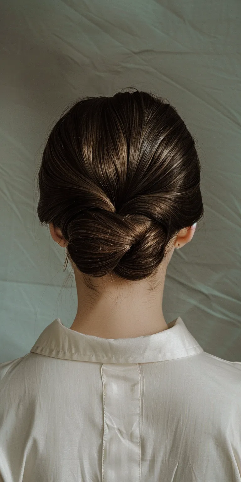 pomade Chignon, French twist, Updo, Milkmaid braid, Japanese women's hairstyles