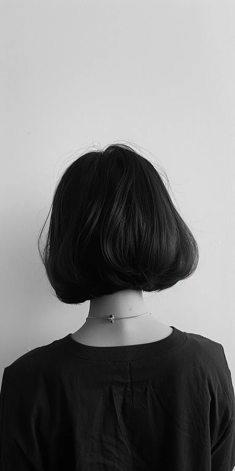 chin length haircuts Bob cut, Asymmetric Butterfly haircut, Short brush hair