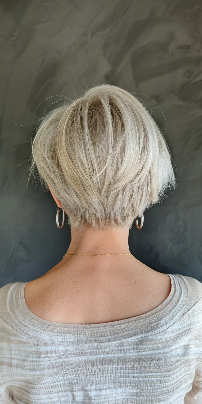 short hairstyles for older women Asymmetric cut, Pixie Short brush French twist, Chignon