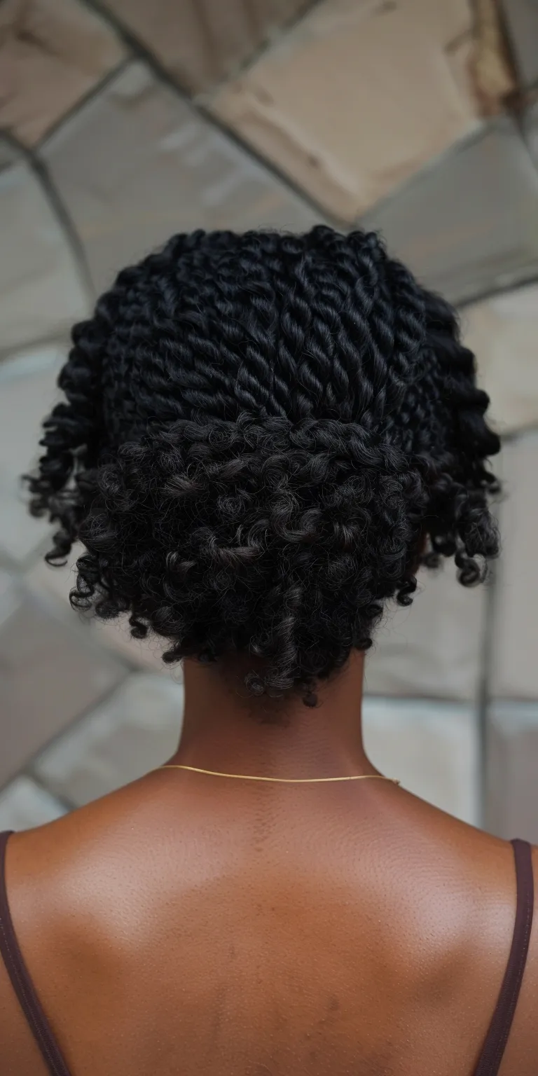 curly weave hairstyles Kinky hair, Afro puffs, Hair twists, Jheri curl, Crochet braids