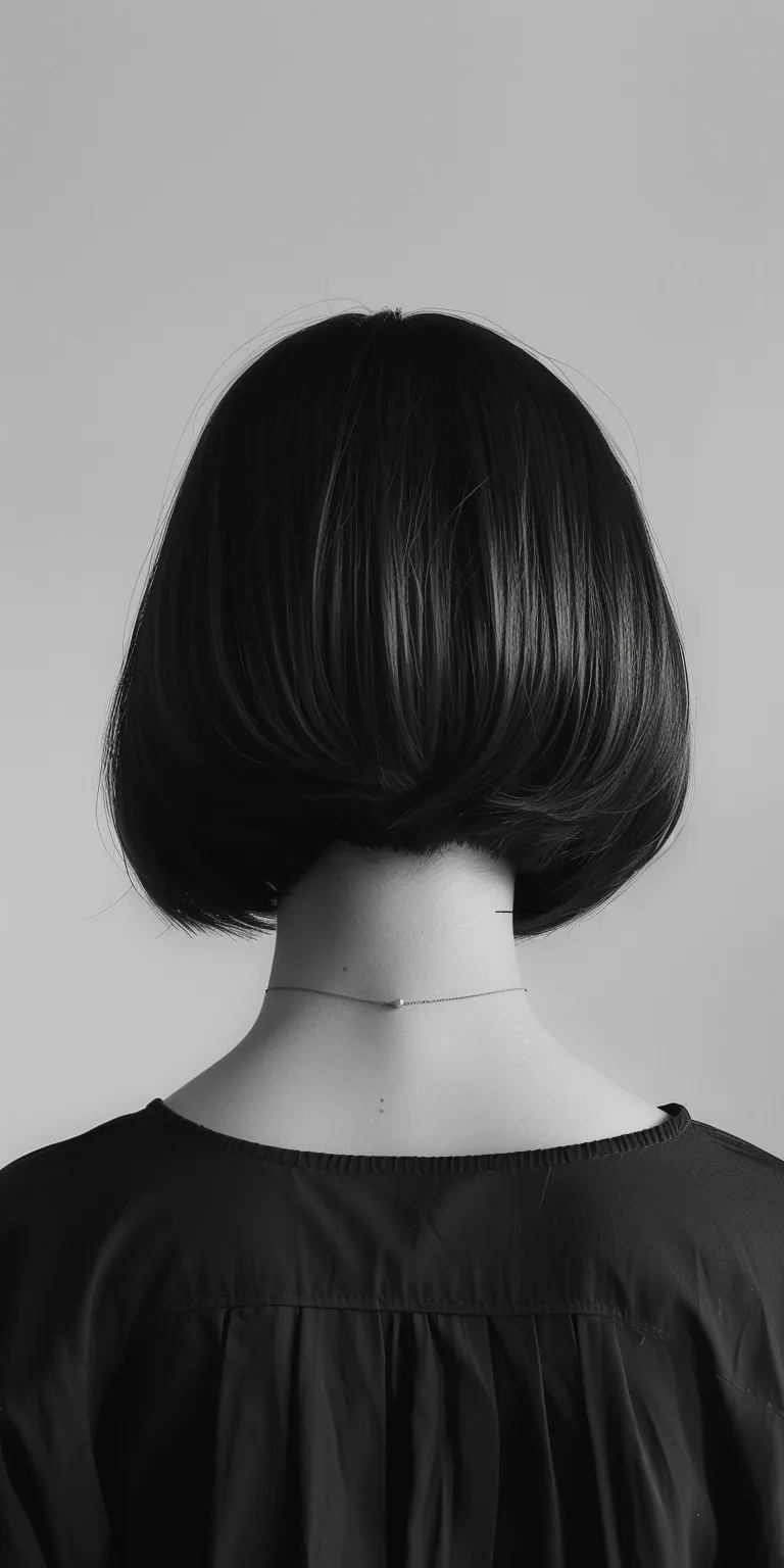 bob hair styles Asymmetric cut, Bob Chignon, Tonsure, Japanese women's hairstyles