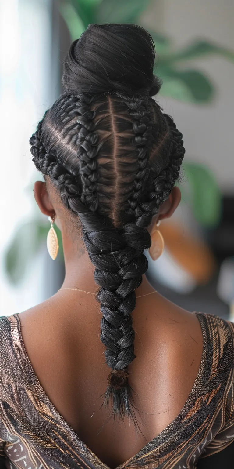 braid ponytail hairstyles Waterfall braids, Hair twists, French twist, Boho