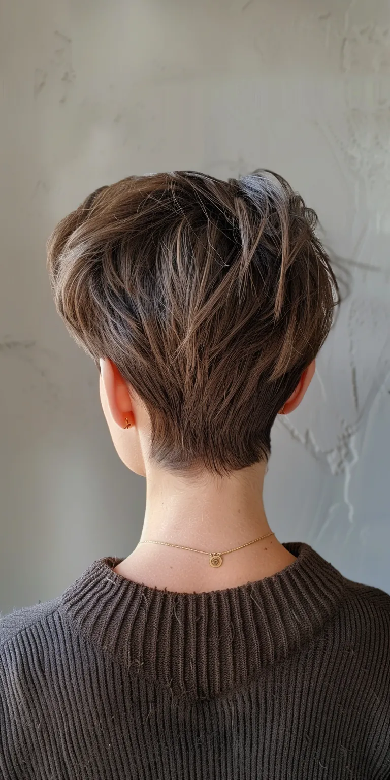 cute short hairstyles Asymmetric cut, Short brush Pixie Layered hair, French twist