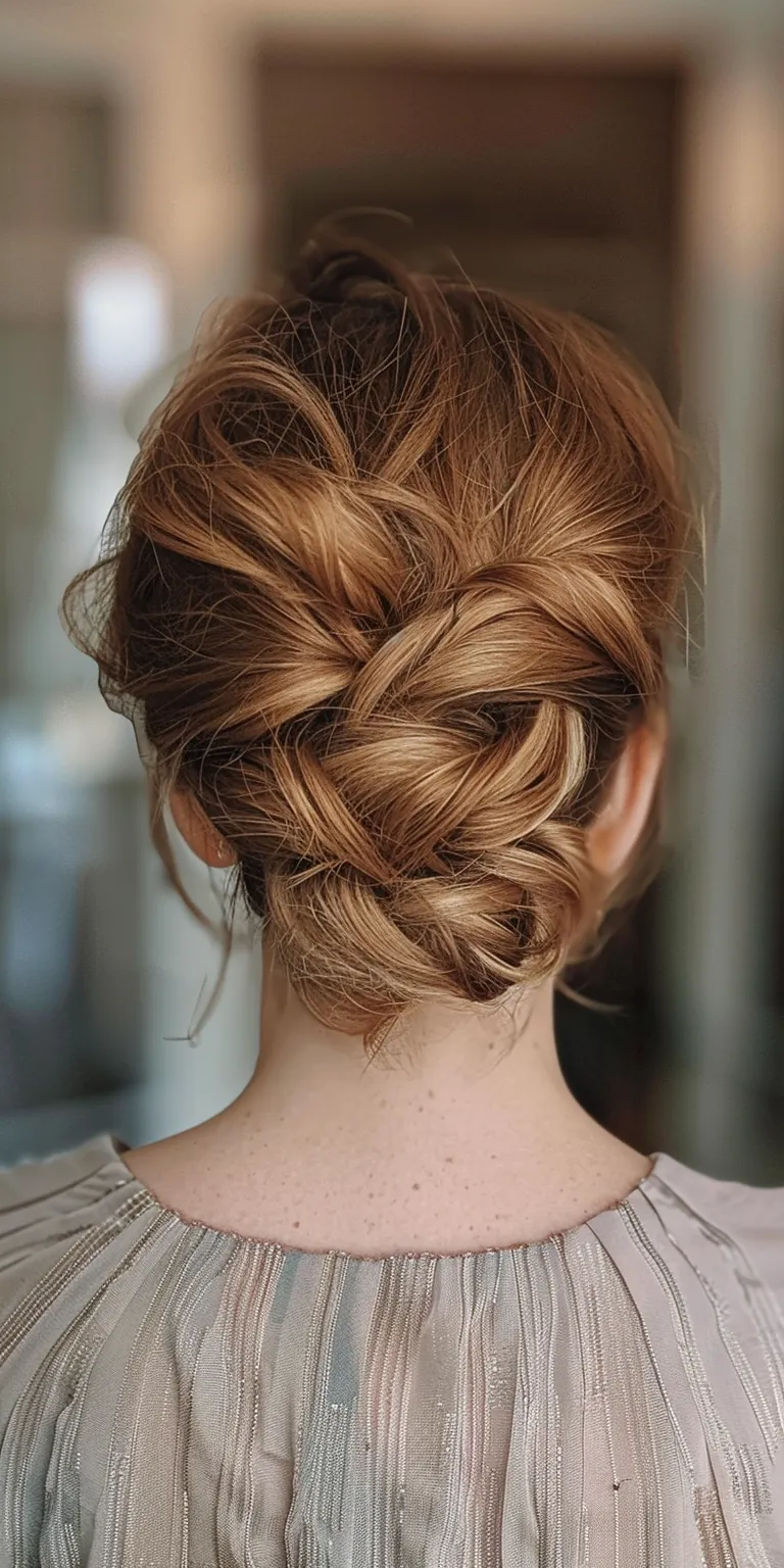 hair styles and  Updo, Chignon, Ballerina bun, French twist, Milkmaid braid